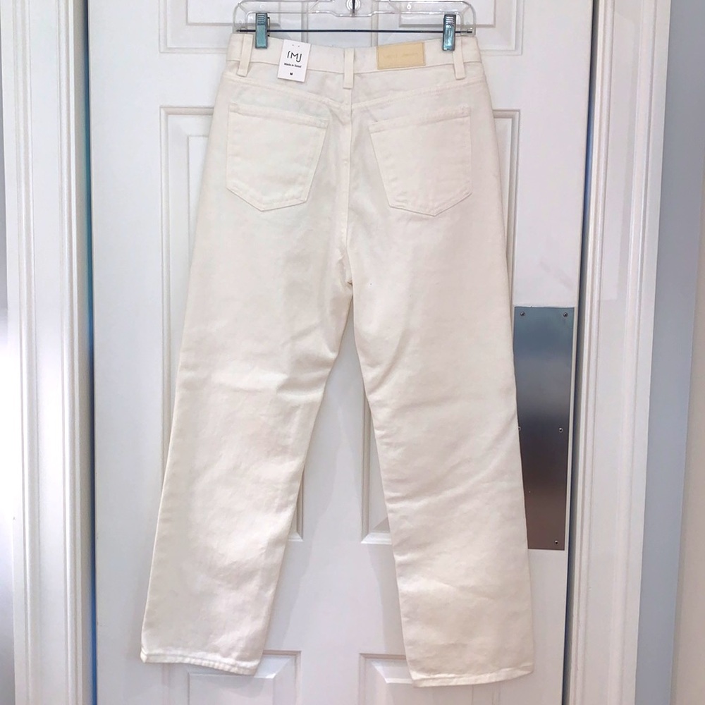 The Frankie Shop IMJ High Rise Straight Jean In Off White Ivory Womens Size 2 - Picture 3 of 12